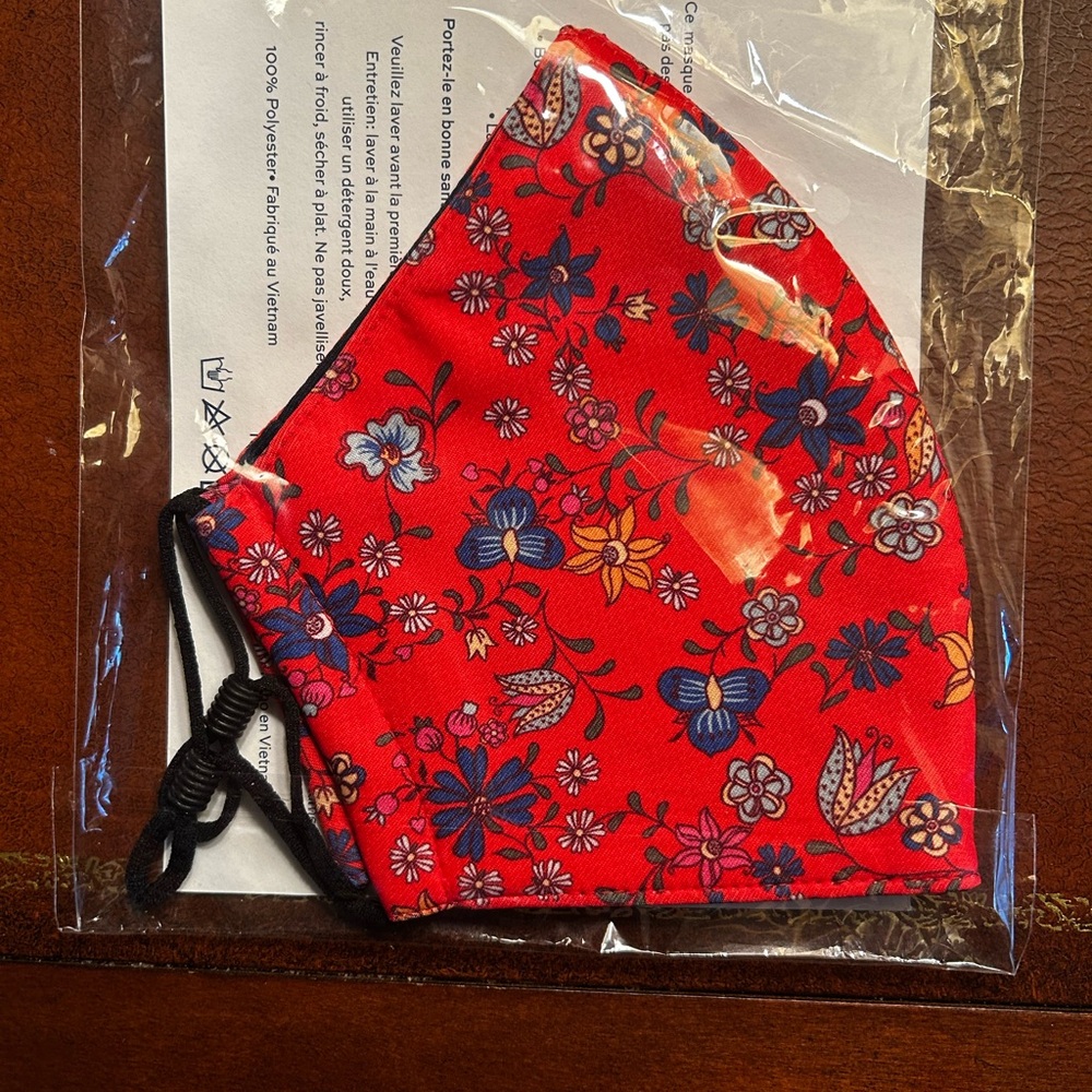 Tory Burch Floral Red Face Mask